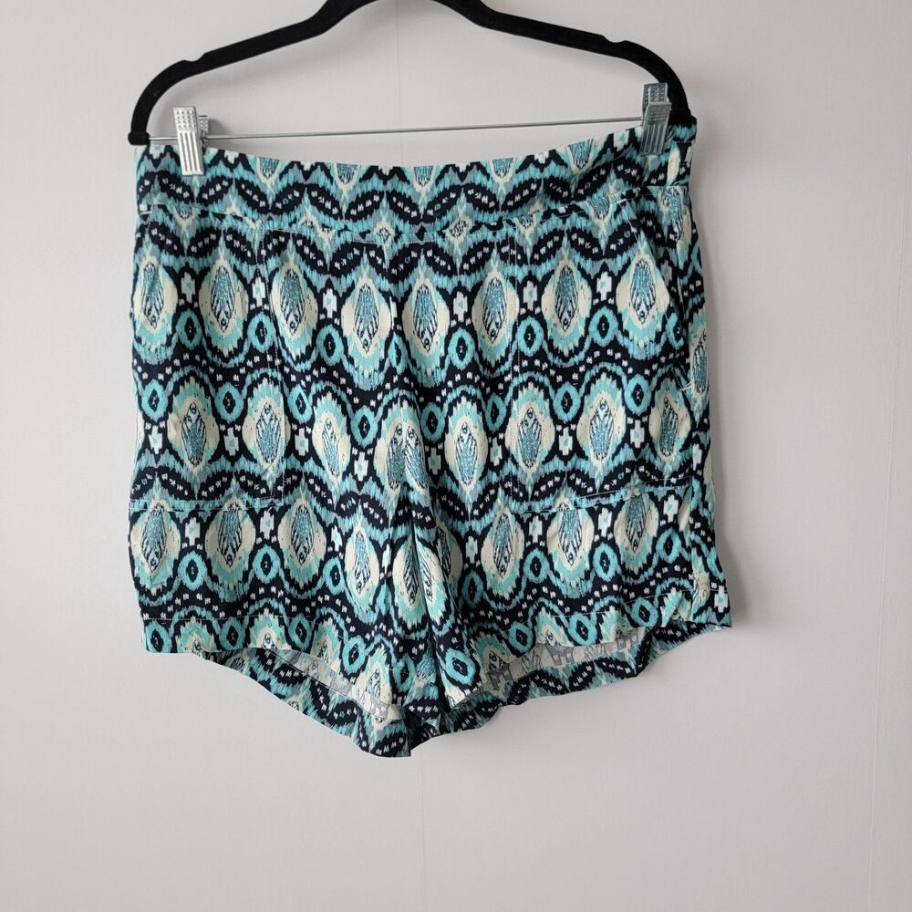 Wildfox Womens Relaxed‎ Fit Pull-On Shorts size L Blue Multicolor Pockets